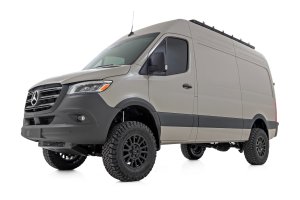Mercedes Sprinter Van Coilover Suspension Kit - Rough Country - Stock - Metallic Silver - '19-'26